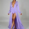 女性のセクシーなドレスディープVネック長袖の腰ベルトファッションパーティーナイトクラブウェアアフリカのデートアウトvestidos 210416