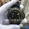 Relógio de fábrica de mim 47mm Black Face Rubber Strap Super 00616 Movimento Automático Mecânico Luminous Watch Moda Moda 2302