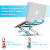 Regulowany Aluminium Laptop Stojak Ergonomiczny Multi-Angle Desk Laptop Holder W / Heat-Vent do notebooka MacBook Dell HP Więcej 10-17.3 "