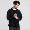 Ropa de hombre IEFB, tela elástica japonesa de alta calidad, camisa plisada de manga larga de gran tamaño, ropa de protección solar para hombre 9Y3055 210626