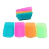 Silicone Muffin Cupcake Mould New Wholesale 12pcs Mini Rectangle Shape Bakeware Maker Mold Tray Baking Cup Molds Baking Tools