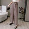 Spring Korean OL Style Women's Pants Casual Wide Leg Pant High Waist Elegant Work Trousers Female Long 210428