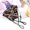 Leopard Pailletten Maskers Mode Glitter Designer Masker met Filter Pocket Verstelbare Oorlussen Ademend Stoffen Mond Cover