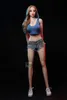 Uma boneca sexual-168cm realista real silicone sexo boneca macio peito vagian ânus bonecas adultas com metal completo