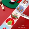 8 디자인 1 인치 크리스마스 테마 인감 레이블 스티커 DIY 선물 베이킹 패키지 봉투 편지지 장식 500pcs