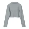 GreyBlack Rekeed Cardigan Cross Tees Streetwear Свободный с длинным рукавом Поло воротник Одиночная грудящая весна Ретро футболка женская 210417