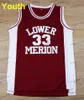 Nikivip navio da juventude dos EUA Lower Merion 33 Bryant Basketball Jersey College Men High School All Stitched Size S-XL Qualidade