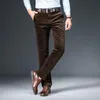 Ternos masculinos Blazers 2022 Autumn Winter espessura de cordão quente masculino calças casuais de algodão