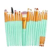 Make-up kwasten set 20 stuks make-up kwast beauty tool oog wenkbrauw schaduw spons lip kwasten met tube fijne eyeliner pen