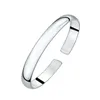 Bracelet for Men Women Silver Color Titanium Stainless Steel Open Cuff Bangles Fashion Jewelry Q0722