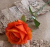 1つの単一の茎のバラの花人工的なベルベット薔薇30センチの長い9色DIYの結婚式のブライダルブーケ配置
