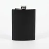 6oz 7oz 8oz Black Hip Flasks rostfritt stål sprit alkoholflaska fyrkantig vinflaska