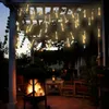 32FT 10M 100LED Solar Water Drop Fairy String Light Outdoor Garden Party Christmas Lawn Lamp Decor - White