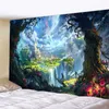 Tippy Tapestry Wall Dywan Home Decoration Mushroom Psychedelic Gobelin Tapis Mural Tkaniny ścienne 210609