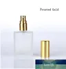 15 ml boş parfüm şişesi şeffaf preslenmiş sprey şişesi buzlu kozmetik konteyner taşınabilir küçük kare cam dolum şişeleri