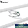 bamoer Silver Adjustable 925 Sterling Silver Vintage Open Size Finger Ring for Women Statement Wedding Jewelry BSR169 Factory price expert design