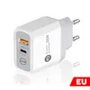 type c Charger 18W 20W 25W PD USB-C Fast Quick QC3.0 Wall Chargers For Iphone 11 12 14 15 Pro max Samsung S20 S21 htc android phone With BOX