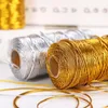 Clothing Yarn Gold/Silver String For Trademark Jewelry Bracelet Twine Tag Tassel Making Crafts Gift Thread Wedding Christmas 20M 1Mm Rope