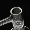 Suelde completamente 20 mm Spinning banger para fumar con tubo pasante y junta biselada edgeclear 10/14/19 mm macho / hembra para bongs de vidrio pipas plataforma petrolera