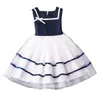 Abito estivo per ragazze Abiti stile preppy Abito da principessa per bambini Costumi per feste di compleanno Abbigliamento per bambini 3-9 anni Q0716