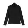 INMAN Autumn Winter Korean Fashion Black Tops Elegant Lady Clothing Roll Collar Turtleneck Eleagnt Girl Pullover Women Sweater 210914