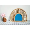 Rattan Wall Mirror Innovative Art Decor Dressing Makeup Mirrors for Entryways Washrooms Living Rooms