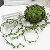 Decorative Flowers & Wreaths Artificial Green Leaves, 5m Long Garland Of Rattan Handmade DIY Headdress, Home Decoration Branches.