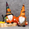 Fontes de festas Halloween Gnome Decoração de pelúcia boneca sem rosto com bastão Casa de férias decoração de presente de presente de aniversário ornamentos PHJK2108