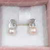 Urso jóias 925 brincos de prata esterlina para mulheres Filhotes Cute Charms studs conjuntos festa de casamento presente de aniversário Preto Brinco Simetria Trendsetter Lady