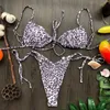 Sexy Micro Bikini Frauen Feste Badeanzug Bandage Set Bademode Weibliche Halter Top Brasilianische Badeanzug Badende Biquini 210621