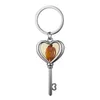 Transfert de chaleur en forme de coeur pendentif clé bricolage porte-clés Sublimation porte-clés en métal blanc porte-clés décoratif