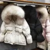 Winter Women 90% White Duck Down Coats Large Natural Raccoon Fur Hooded Sash Tie Up Jacket Thick Snow Outwear 210423