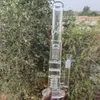 16 inç 40 cm cam su boruları düz 18mm kase kalınlıkta cam beher percolator bong recycler dab teçhizatları Sigara içmek için yerel depo