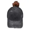 Pferdeschwanz-Baseballkappe, 54 Stile, gekreuzte Rückseite, gewaschen, Distressed-Ponycaps, Messy Buns, Trucker-Mesh-Partyhüte, ZZA3225