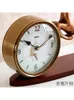 Desk & Table Clocks Nordic Modern Clock Solid Wood Creative Fashion Decoration Living Room Household Desktop Watches Resin Wooden