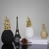 Nordic Ananas Handwerk Desktop Ornament Kreative Obst Form Wohnzimmer Dekor Goldene Hochzeit Geschenk Hause Dekoration Zubehör 210607