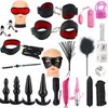 NXY Sm bondage BDSM Giocattoli sessuali per coppie Manette Frusta Capezzoli Clip Benda Bocca Gag Kit per adulti Bondage Toy Flirt Games 1126