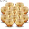 YuryFvna 6/12 PCS Bougeoirs en verre Votive Tealight Candlestick Centres de mariage Fêtes Décoration de la maison Cadeau 210722