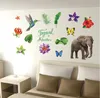 Muurstickers Woondecoratie Tropische Jungle Bloemen en Birds Serie voor Kinderen Kamers DIY Decor