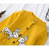 Spring Autumn Baby Boy Girl Puppy Coat Clothes Knit Cardigan Kids Jackets 210429