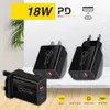 Snabbtyp C-laddare 12W PD USB-C Wall Chargers EU US UK Adapter för iPhone 11 12 13 14 Samsung S20 S10 Huawei Android-telefon med låda