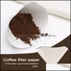 Kafékök, matbar hem trädgård kaffe filter 50 stycken trä hand dropp papper filter silväska espresso te infusör aessor aessor