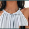 Pendant Necklaces & Pendants Jewelry Summer Bohemia Style Gold Sier Color Star Moon Necklace Women Boho Choker Epacket Drop Delivery 2021 Kn