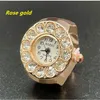 Alloy Case Simple Ring Watch Fashion Quartz Män och Kvinnor Smycken Finger Ring Watch Party Small Gift med USPS