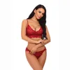 Duas mulheres quentes eróticas pedaços de laço oco para fora femme transparente lingerie sexy set 211208