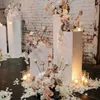 Party Decoration 3pcs)Wholesale Mental Wedding Plinth White Clear Acrylic Display Stand Round For Events Yudao931