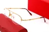 高級サングラスレトロサングラスフレームアイウェアアクセサリーオーバルフルクリアゴールド眼鏡男性女性高級デザイナーアイツイスト脚ダブルノーズブリッジ眼鏡