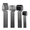 16 pcs Black Cutlery Set Facas Sobremesa Skyks Spoons Dinnerware 304 Aço Inoxidável Aço Inoxidável Home Cozinha Talheres 210928