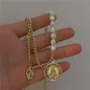 Pendant Necklaces Huge Bud Baroque Freshwater Pearls Necklace For Women Fashion Vintage Sweater Chain Punk Jewelry Accessories Girl Gift