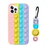 Fidget Toys Silicone Mobile Phone Case Decompression Colorful Thinking Chess Puzzle Game Suitable for 11 12